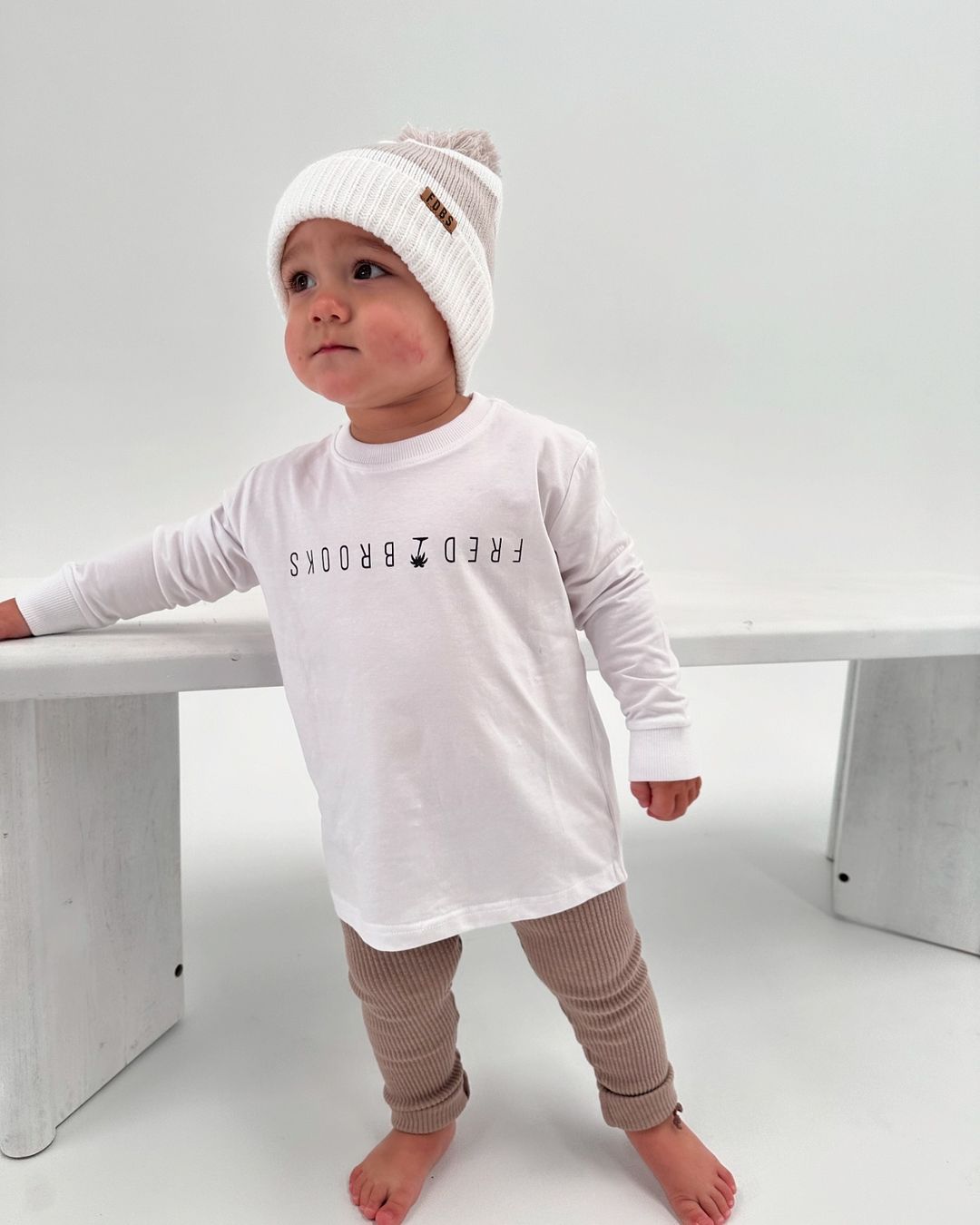 Grey Stripe Elliot Beanie - Kids