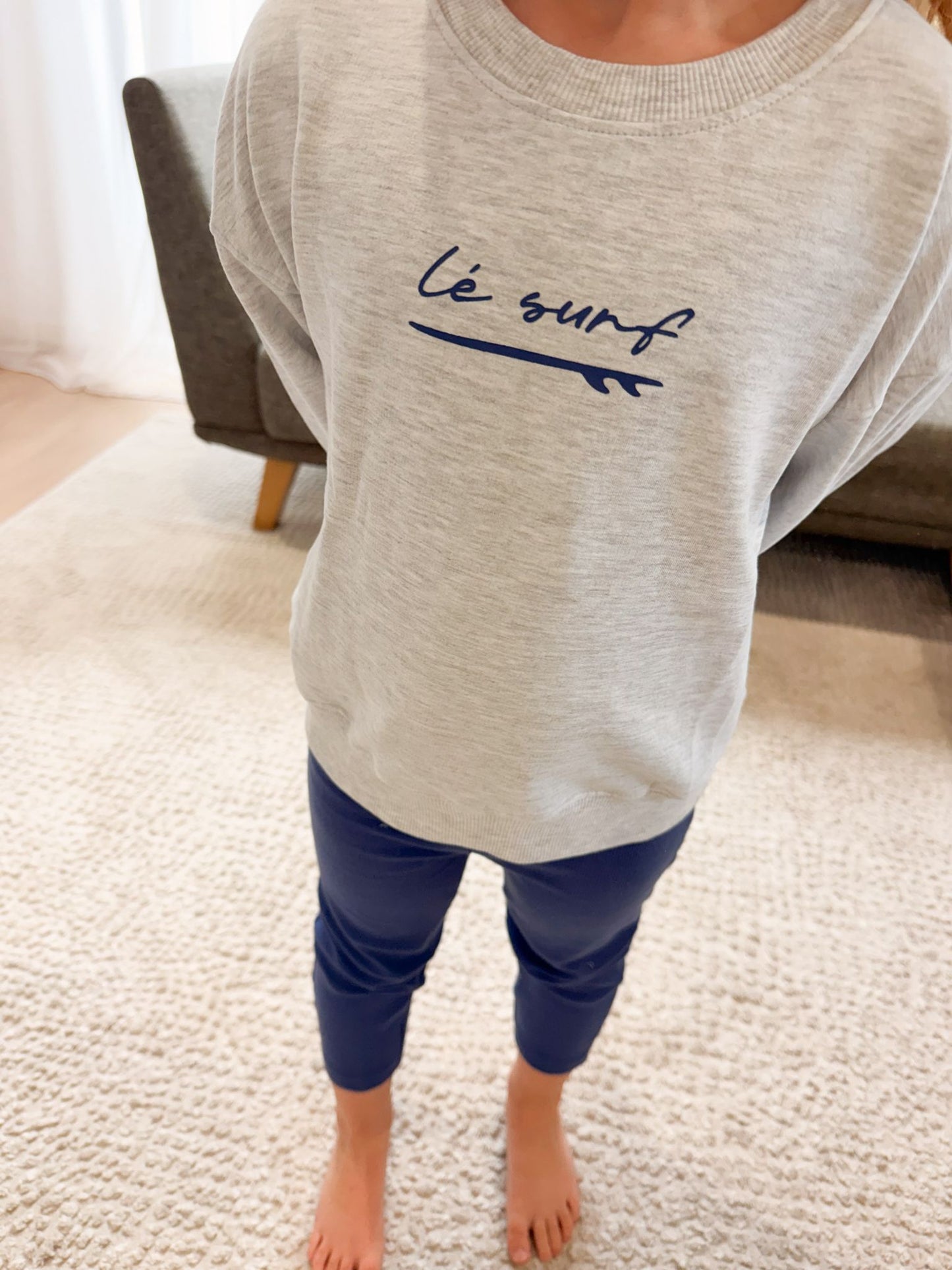 Le Surf Crew Sweat - Light Grey
