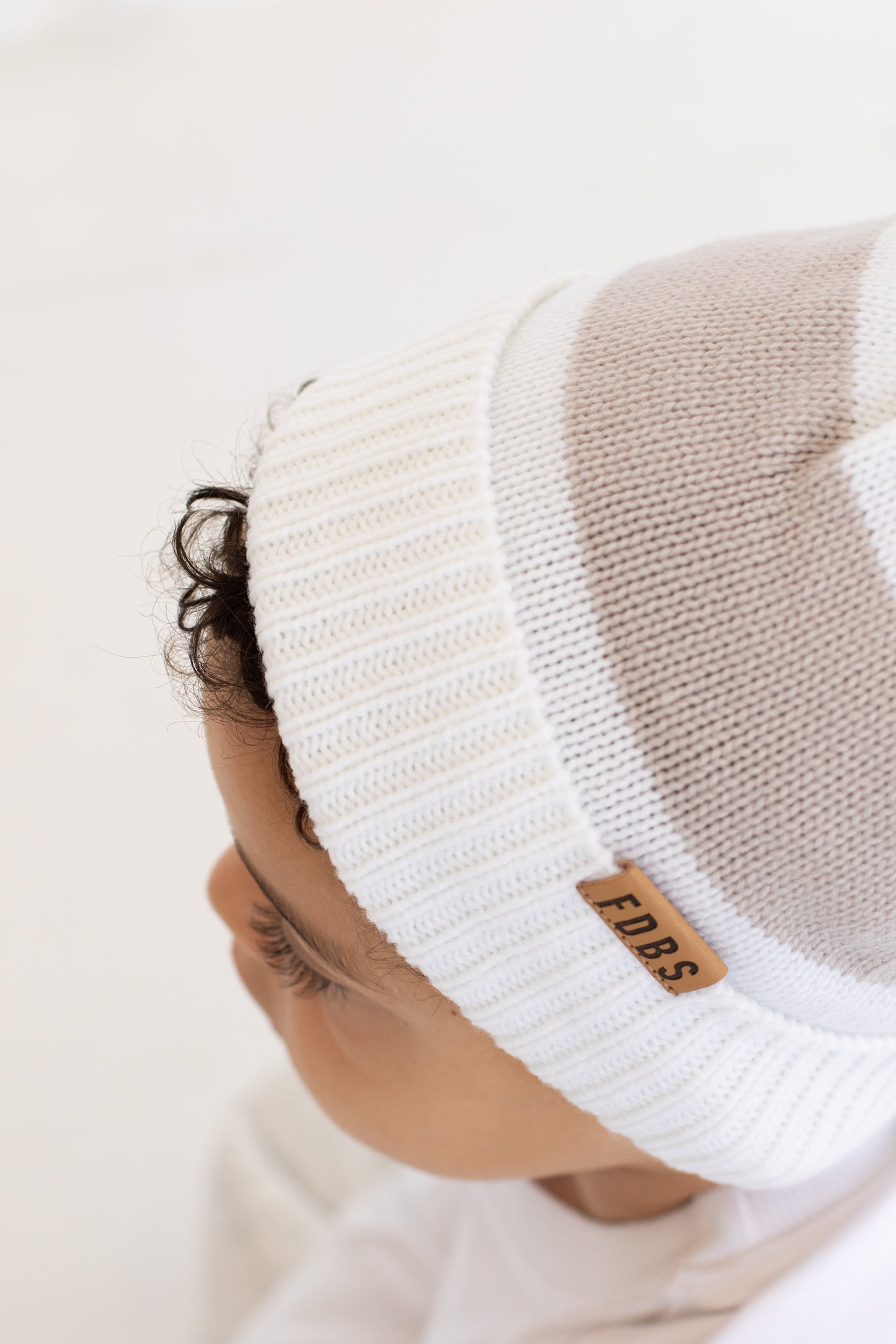 Grey Stripe Elliot Beanie - Kids