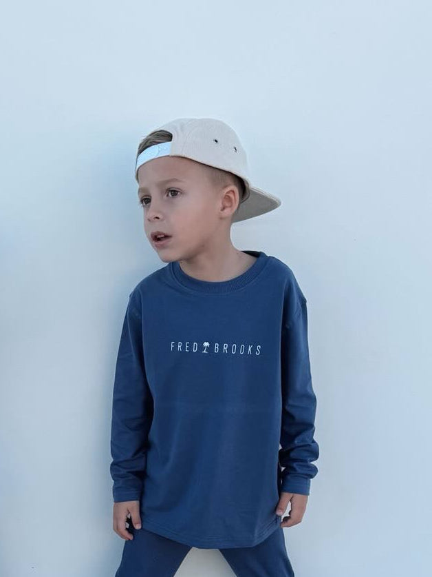 Surf & Skate Long Sleeve Top - Steel Blue