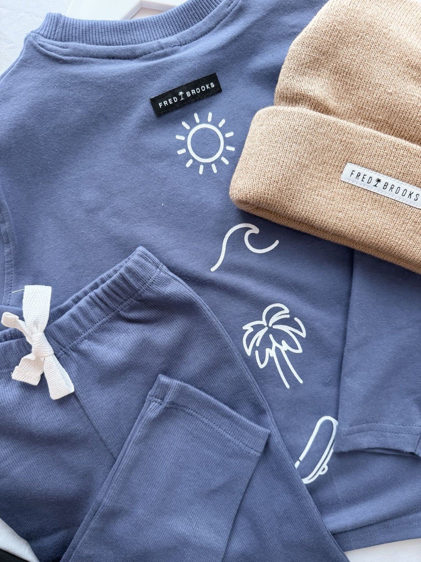 Surf & Skate Long Sleeve Top - Steel Blue