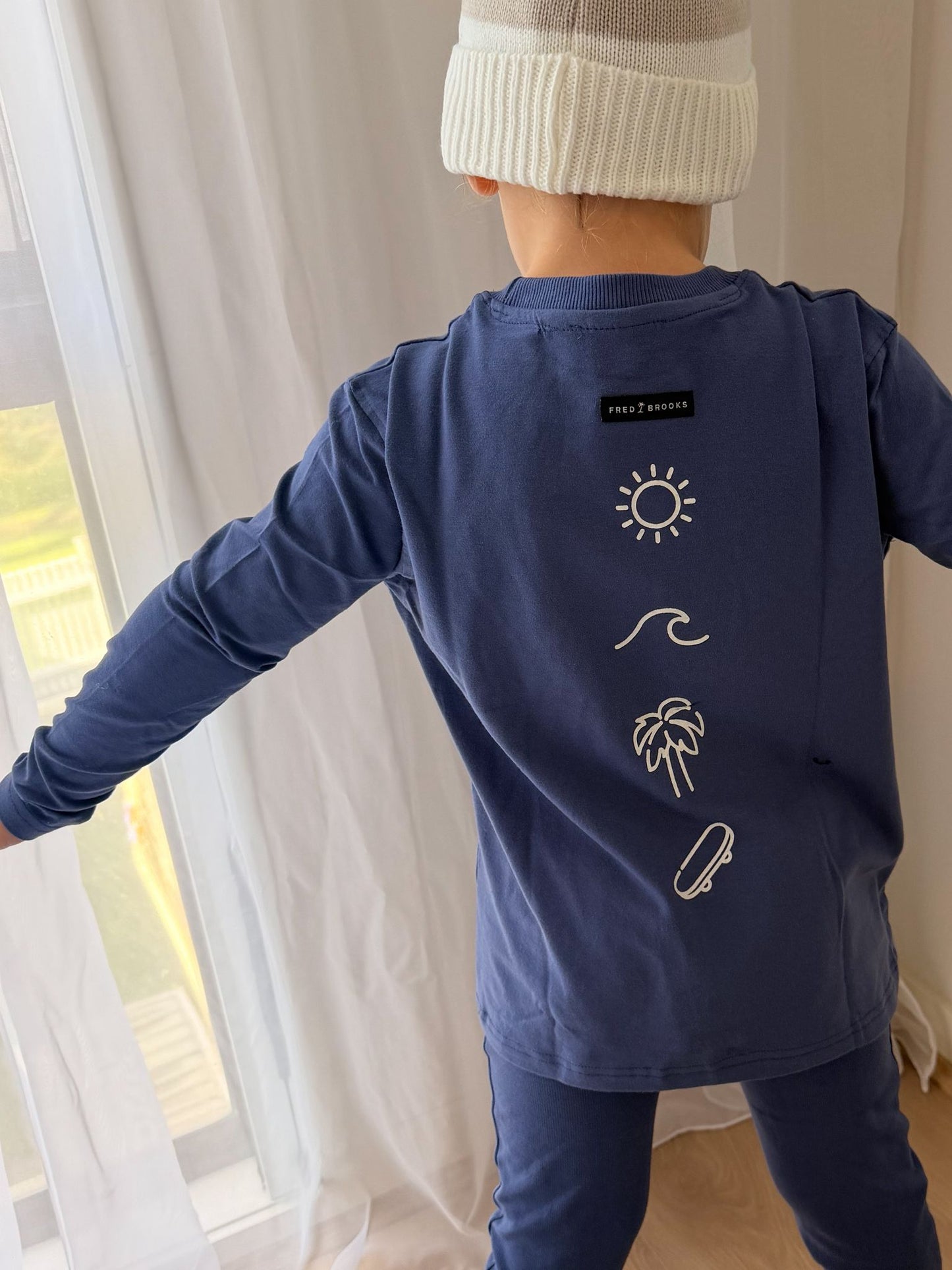 Surf & Skate Long Sleeve Top - Steel Blue