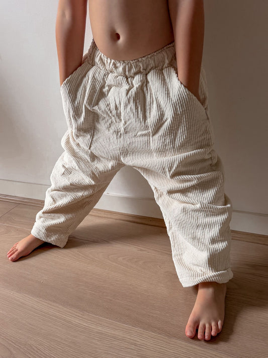 Benny Cord Pants - Cream (Unisex)