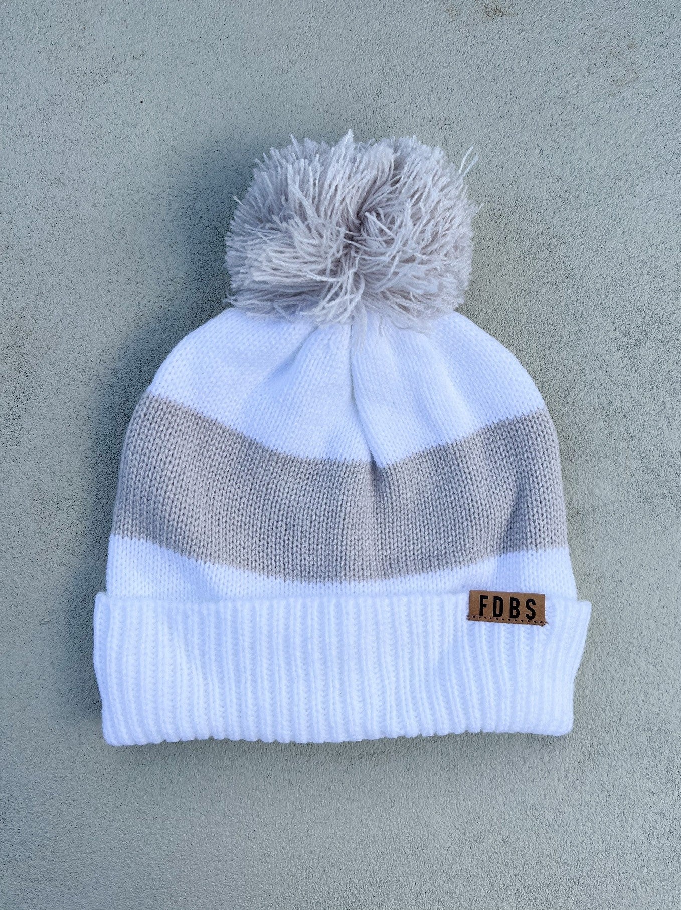 Grey Stripe Elliot Beanie - Kids