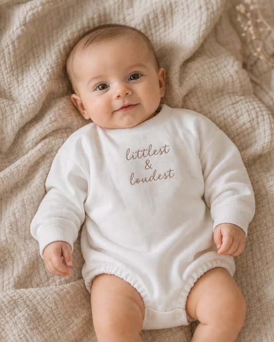 Winter Bubble Romper - Custom Embroidery