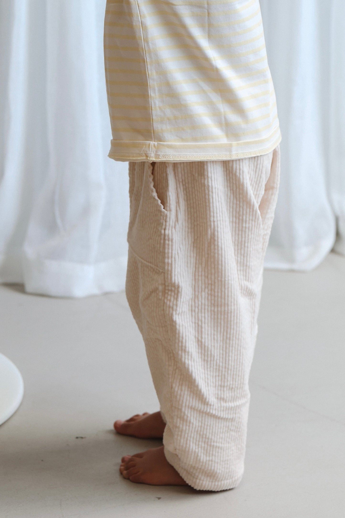 Benny Cord Pants - Cream (Unisex)