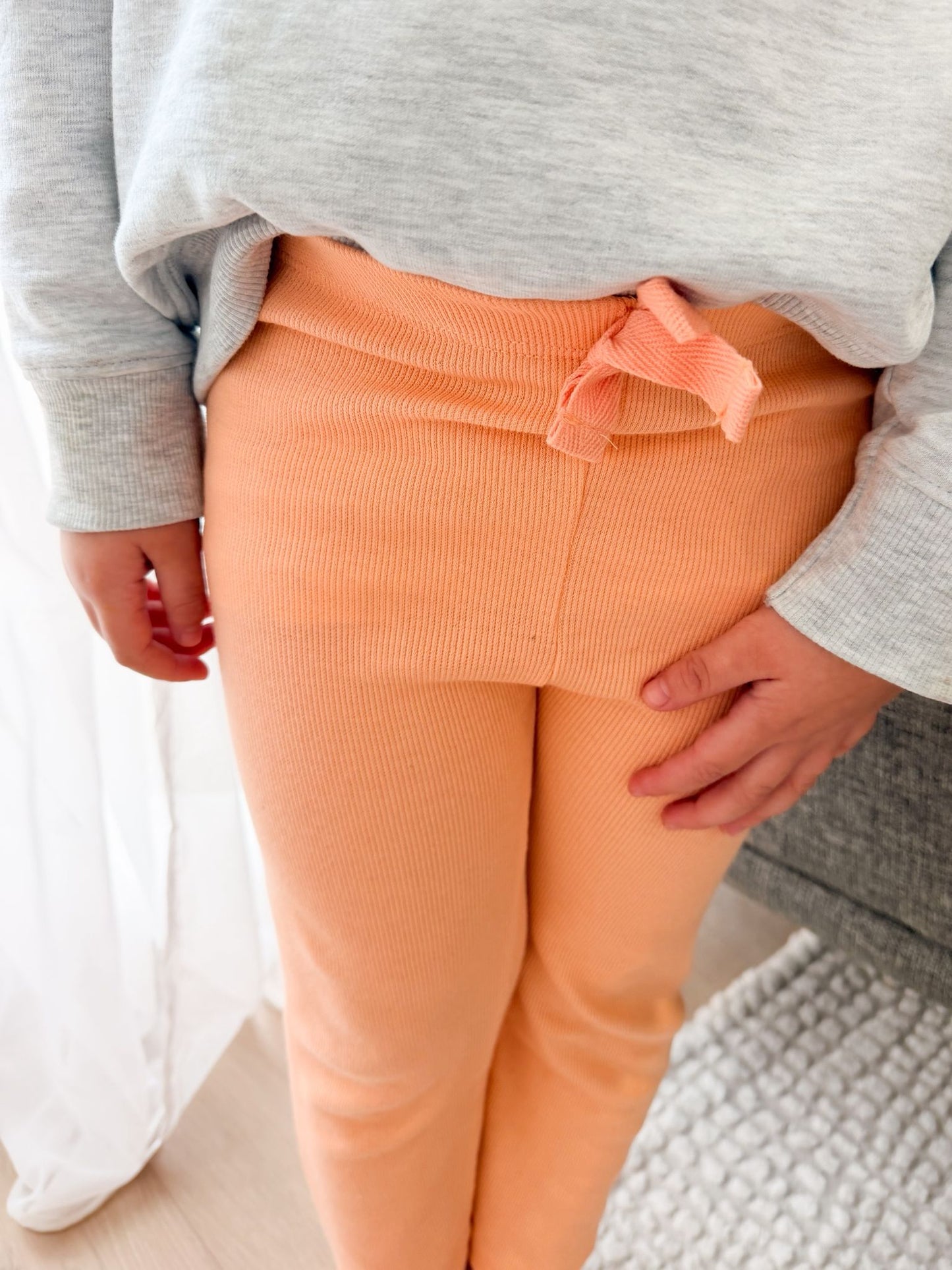Rib Leggings - Peach