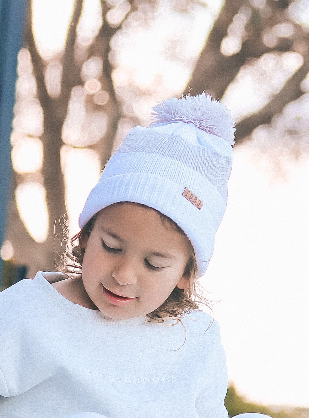 Grey Stripe Elliot Beanie - Kids